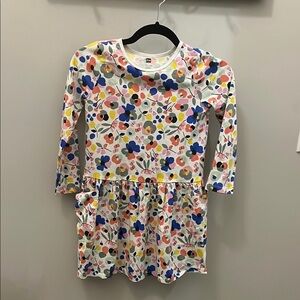 Girls Tea Collection Dress Long Sleeves Floral Size 10